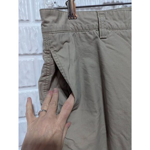Eddie Bauer Men's Tan Flannel Lined Straight-Leg Pants Size 33 X 34 - Picture 5 of 7